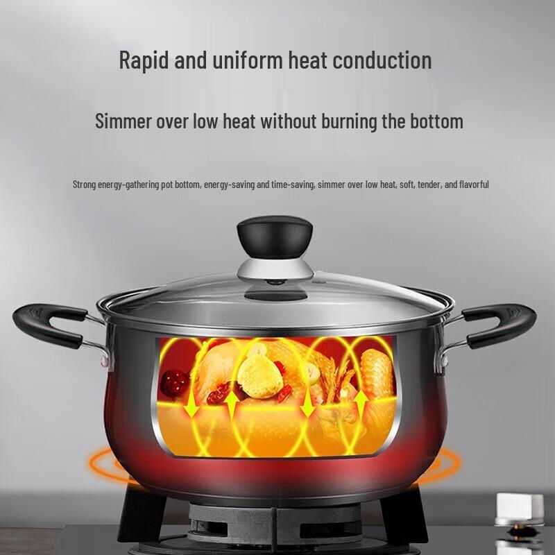 Supor 304 Stainless Steel 20cm Soup Pot with Steamer