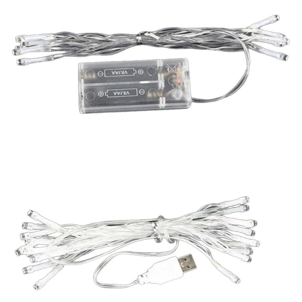 Golden LED USB Battery-Powered String Lights for Christmas and Holiday Decorations