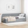 Corner Bed Frame Light Grey 80 X 200 Cm Fabric