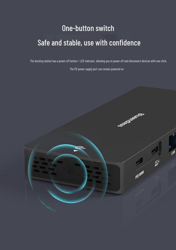 8K 30Hz Type-C Docking Station with Multi-Screen Display, HDMI 2.1/DP 1.4, Laptop Expansion Dock & USB Splitter