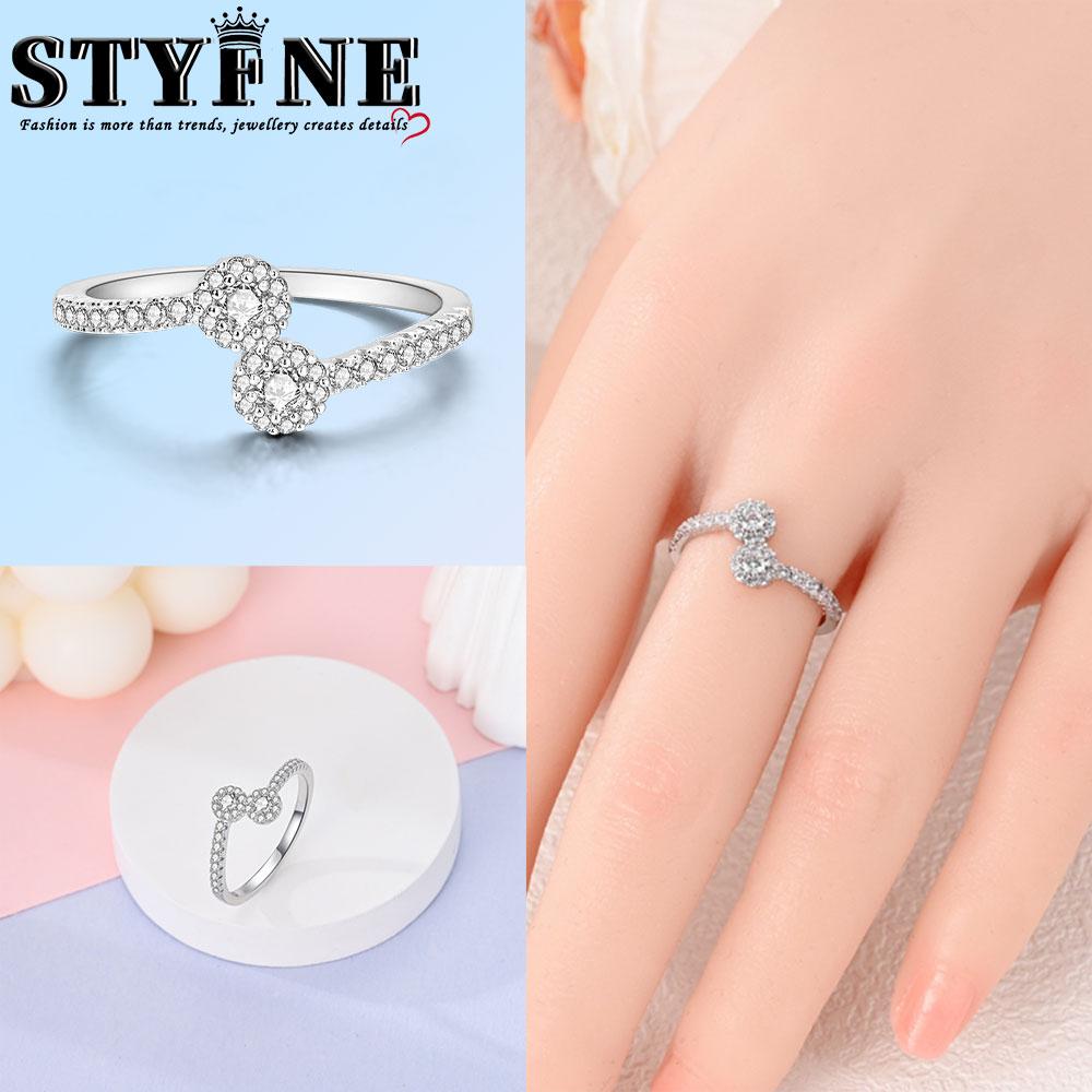 Valentine Day Engagement Ring copper Heart, Red, Pink, White, Blue Ring for Women Holiday Jewellery Gift High Quality