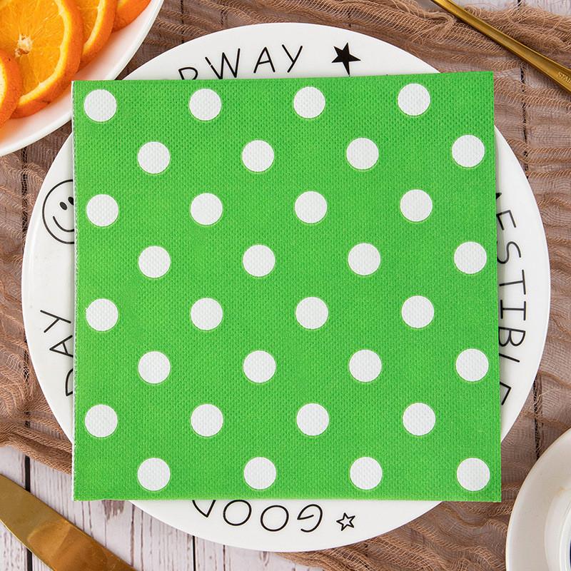 20Pcs/bag Polka Dot Printed Disposable Table Dinner Tissue Napkins Paper Restaurant Holiday Party Decoration