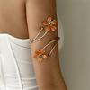 Pulsera brazalete de flor de esmalte elegante estilo boho para mujer, brazalete geométrico en espiral de moda, joyería para fiesta en la playa
