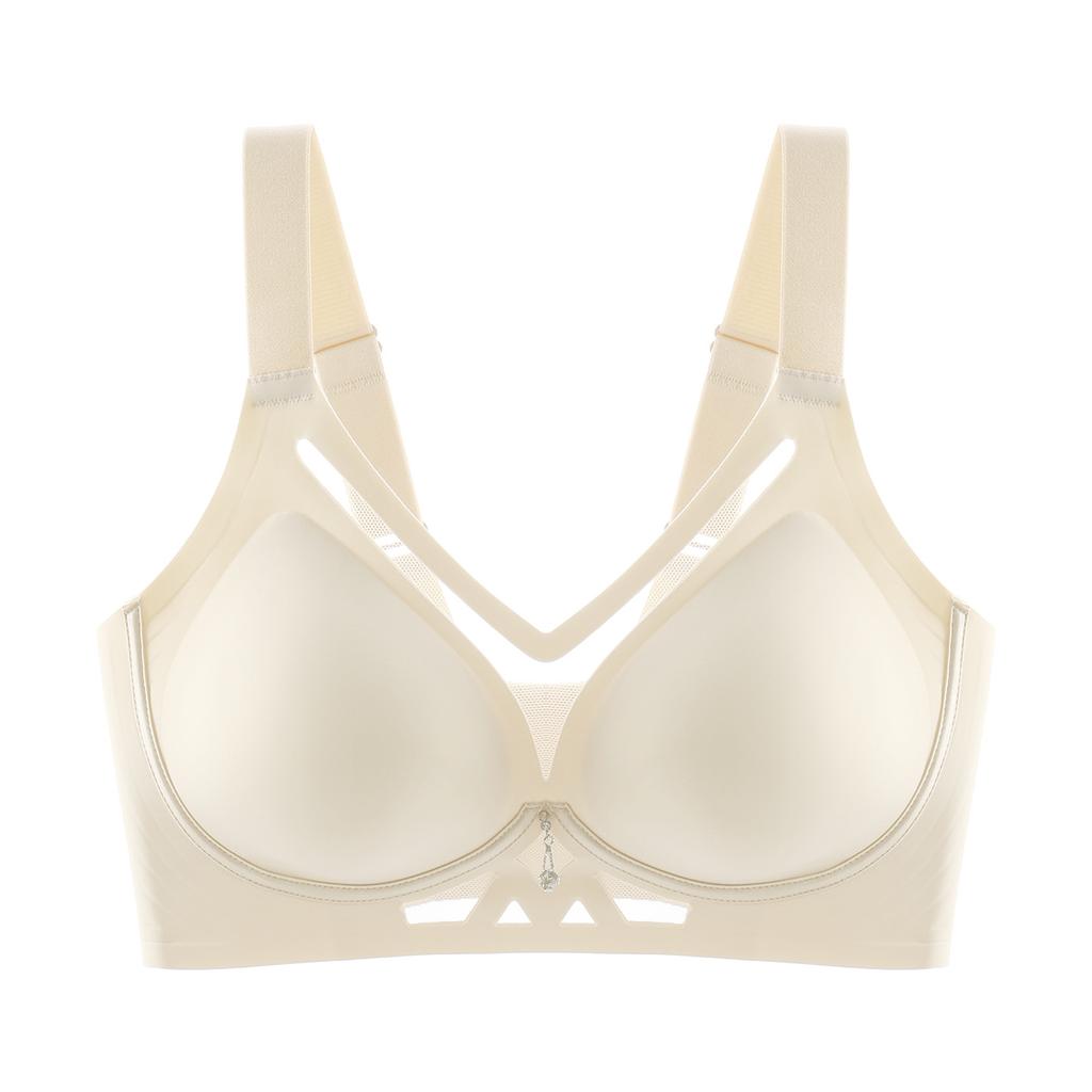 Russia's New Popular Large-size Underwear Women's Seamless Mesh Big Breasts Gather and Close Secondary Breasts Gather Bras