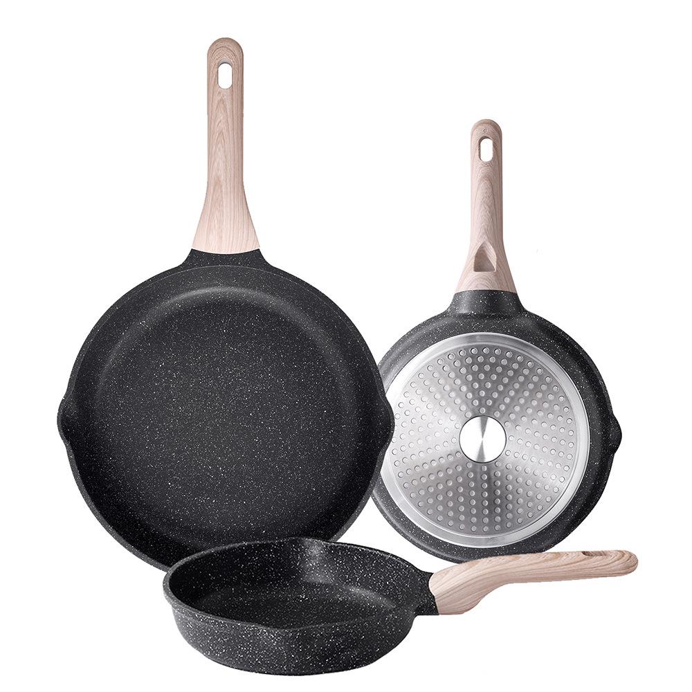 Non-Stick Flat-Bottomed Frying Pan for Steak, Omelette, Pancake, Breakfast, Stir-Fry, Gas & Induction Cookers
