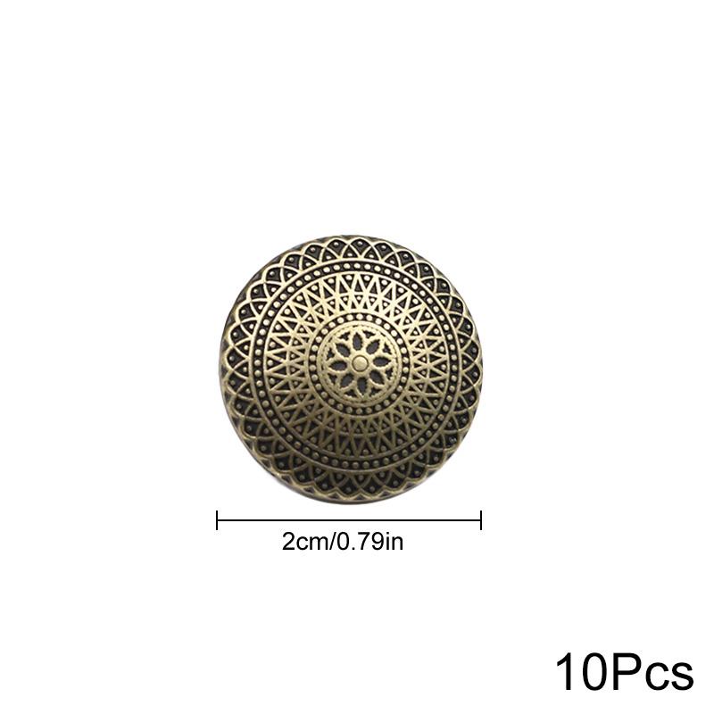 

10 шт. Круглая форма DIY пуговицы на хвостовике аксессуары для одежды пуговицы поделки металлические пуговицы ремонт шитье сплав костюм пальто 20mm