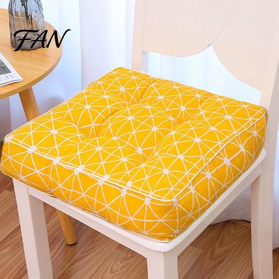 Soft High-elastic PP Cotton Office Chair Pad Modern Stylish Cushion, Ultra Square Geometric or Cushion for Kitchen Chairs Plant Prints, 15.75"x15.75"