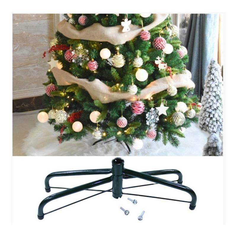 Green Tree Christmas Metal Stand Holder Bases Xmas Decoration Tools Durable