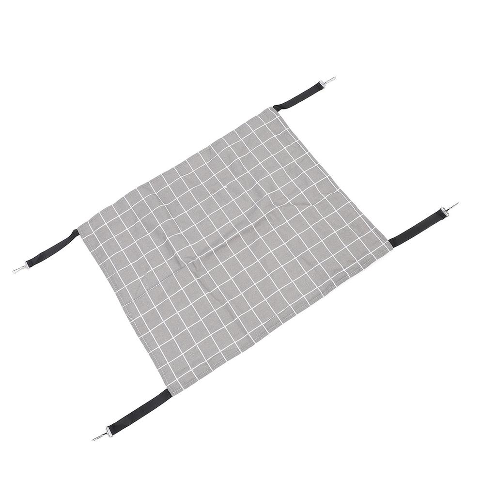 Cat Hanging Hammock Pet Hammock with Straps and Metal Hooks Hanging Bed for Cats Gray Plaid XL