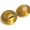 Hermes Vintage All-over Print Round Logo Accessory Jewelry Earrings