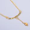 Ethiopian Opal Gemstone Gold Finish Chain Electroformed Wedding Necklace Jewelry V-80