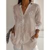 Women's Shirts leaf Graphics Blouse  Lapel Neck Blouse Women's Long Sleeve Shirts Womens Clothes Female Clothing