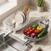 Plastic Dish Drying Rack Drainage Cutlery Storage Container Practical Tableware Holder for Kitchen
