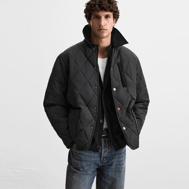 2025 New Winter British Style Versatile Comfortable Loose Men s Cotton Washed Casual Jacket 3286 Black S