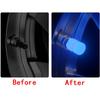 Car Luminous Tire Valve Caps Fluorescent Green Blue Night Glowing Moto Bicycle Bike Wheel Tyre Hub Valve Stem Caps 4/8/16/20pcs