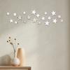 20 Stück Silber Spiegel Stern Wandaufkleber, Selbstklebende Acryl Wandtattoos für Zuhause, Büro, Café, Restaurant, Geschäft DIY Deko