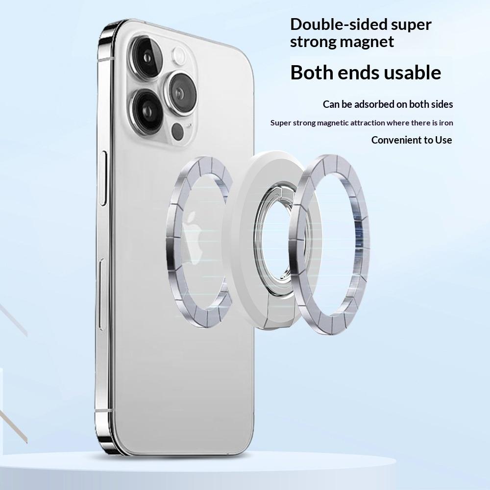 Double Ring Magnetic Ring Buckle Dopamine Color Mobile Phone Holder Magnetic Back Sticking Degree Rotating Desktop Magnetic Support