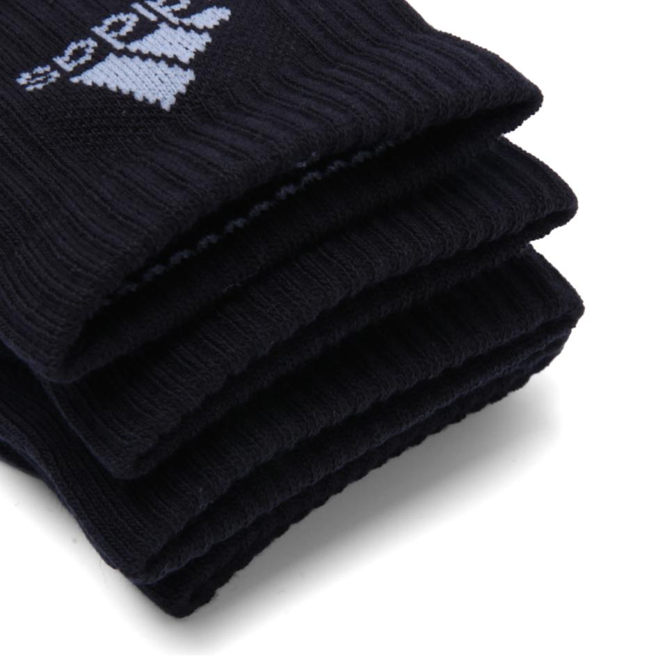adidas Crew Socks Men's 3 Pack Black AH9866