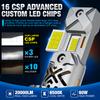 2 szt. Super jasne żarówki LED do reflektorów H7 Mini bezprzewodowe CSP led reflektor samochodowy 60W 20000 lm Auto dioda światła Turbo Canbus lampa 6500K biały