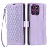 For Motorola Moto G56 5G Leather Case Rhombus Texture Wallet Stand Phone Cover with Wrist Strap
