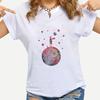 Little Prince Printing White Tshirts Short Sleeve Women Fashion Tees Casual Cartoon FeUnisex Clothes Summer Oneck Tops