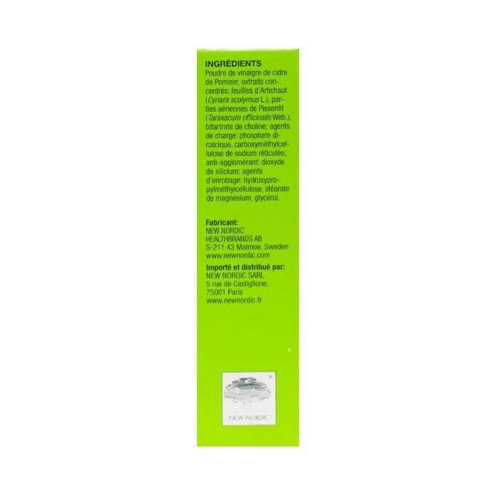 New Nordic - Apple Cider - Complément Alimentaire Minceur et Draineur - Vinaigre de Cidre de Pomme - 60 Comprimés - 20 à 30 Jours