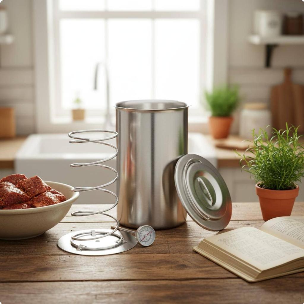 Protein Press Stainless Steel Hams Meat Former for Home Cooks Cup Lid Barrel
