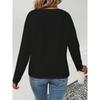 Women Casual Comfortable V Neck Long Sleeve Heart Print T Shirt