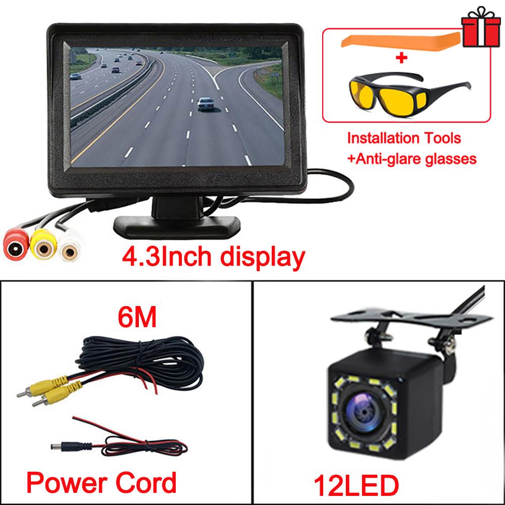 Buy One Get Two Free 4.3Inch Rear View Camera Monitor Screen Reversing Camera for Car Parking System Camera for Vehicle DashCam