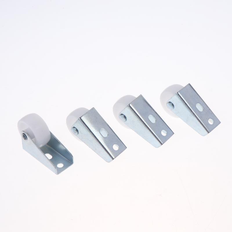 4Pcs Solid Fixed Caster Wheels Wear Resistant Movable Directional Rollers for Warehouse Trolleys Storage Shelves Household Furniture