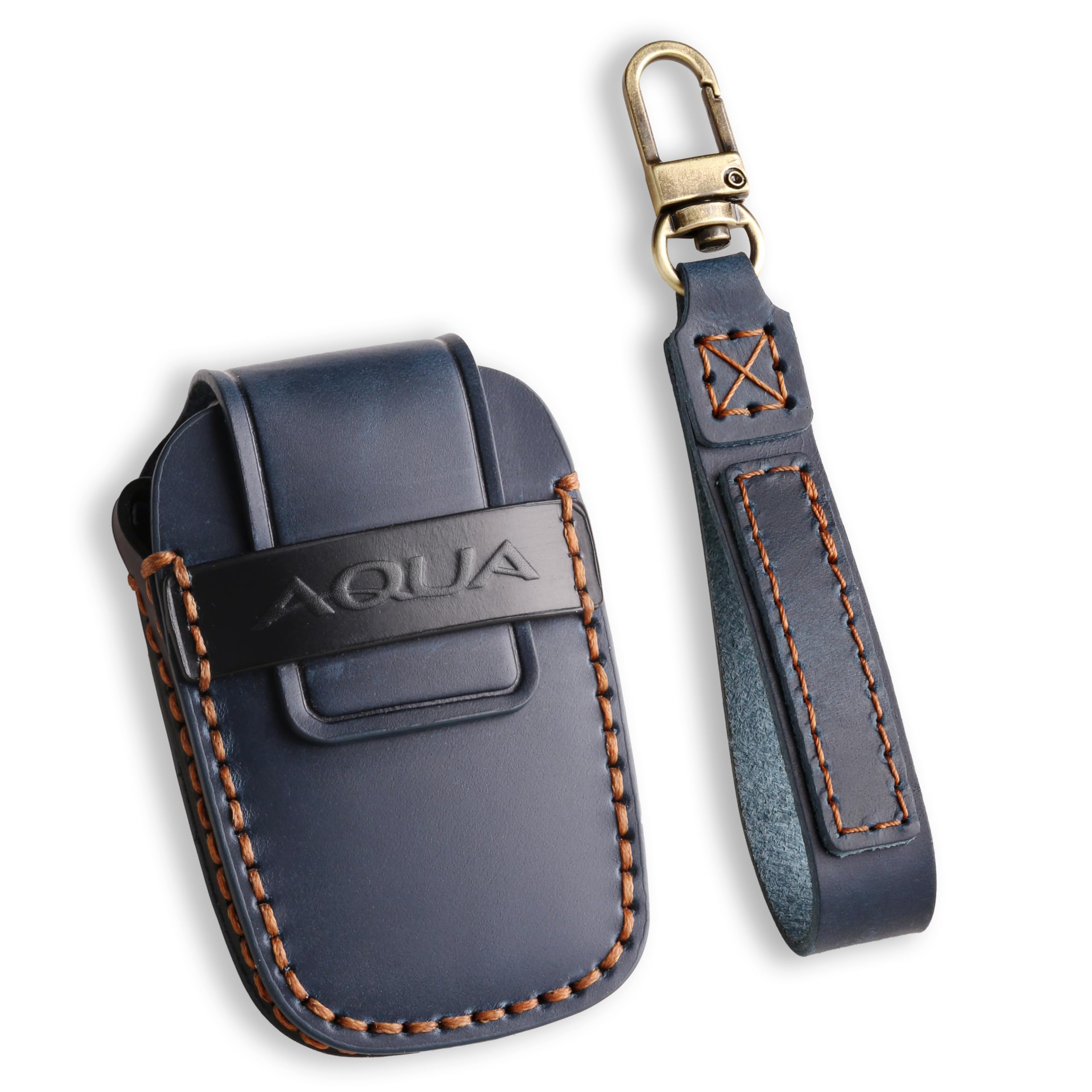 New Key Case Toyota Aqua MX Series Exclusive Leather Key Key Key Smart Key Case with AQUA Custom Key Case [LEXLEY Released] Case, Cover, Holder, Logo, синий