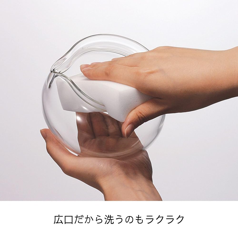 HARIO Chacha Kyusu Round Teapot 450ml Heat-Resistant Glass Gift