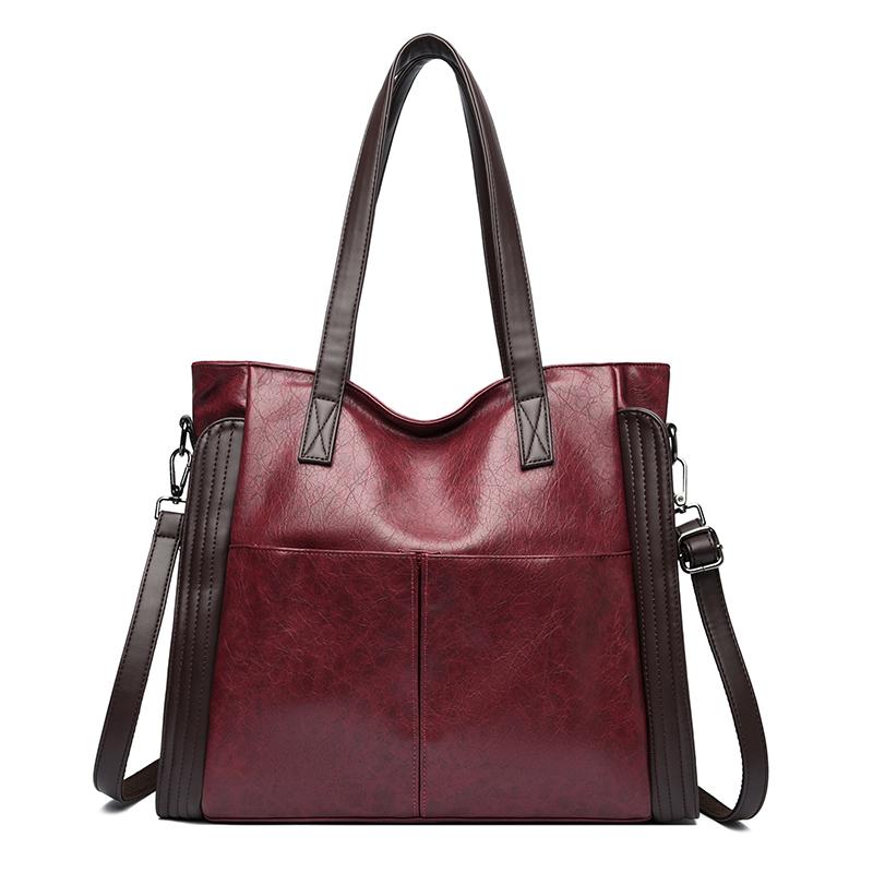 Retro Women Shoulder Bag New Large Capacity Handbags Soft Leather Crossbody Bag Ladies Bucket Bags
