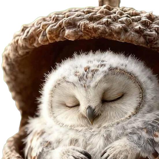 Forest Animal Acorn Hanging Ornaments Acrylic Christmas Tree Decor with Squirrel Rabbit Pony Designs 2D Flat Pendants for Holiday Gifting