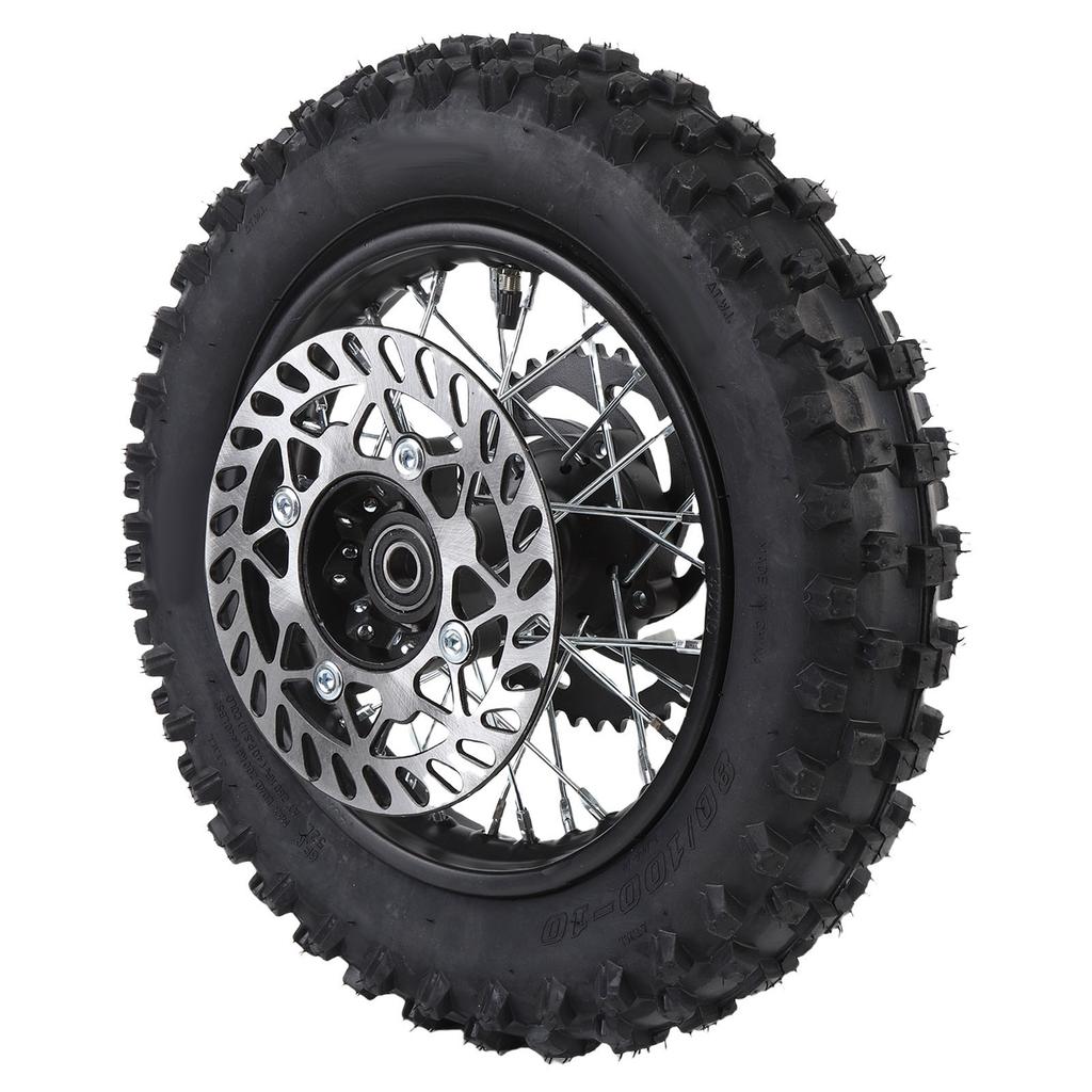 10 Inch Rear Wheel Rim Tire Assembly 80 100 10 3.00 10 12mm Axle Rear Wheel Tire and Rim Inner Tube Assembly Includes