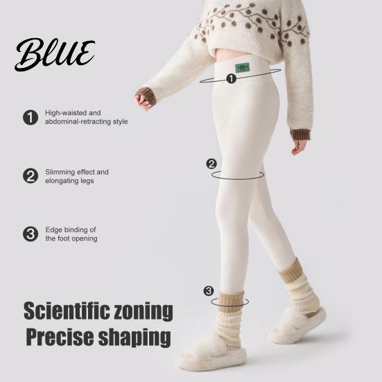 Cold Weather Resistant Leggings Winter High-Waisted Slim Cut Warm Lambswool Fabric Lining Bottom Pants Resistance Women Slimming Effect