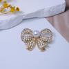 High-End Retro Clothing Brooch: Ruffled Bow Pearl Pin Accessory
