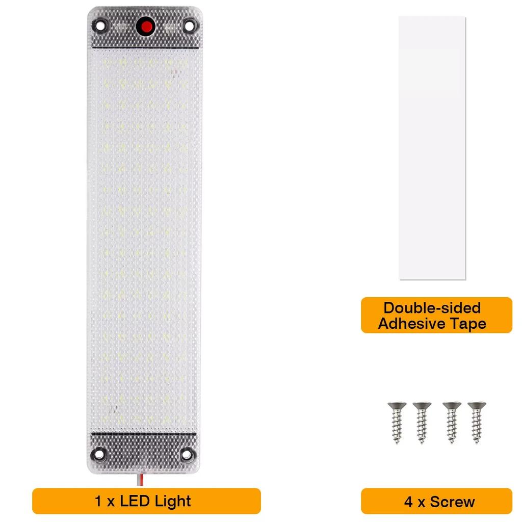 4 Stück 12V LED Auto Innenraum LED Licht Deckenleuchten Streifenlicht Mit Schalter Für Van LKW LKW Wohnmobil Wohnwagen Camping Boot