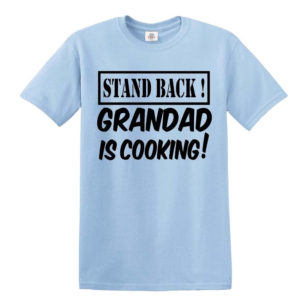 Stand back grandad is cooking tshirt mens funny novelty fathers day bbq tee top