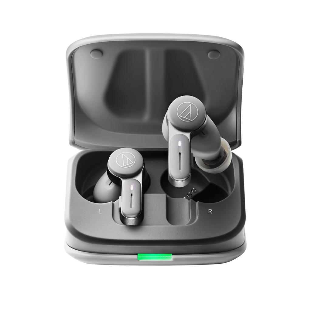 Audio-Technica ATH-TWX7 Wireless Earbuds with Bluetooth, Noise Cancellation, Approximately 20 Hours of Playback, Enhanced Call Quality, Multi-Point