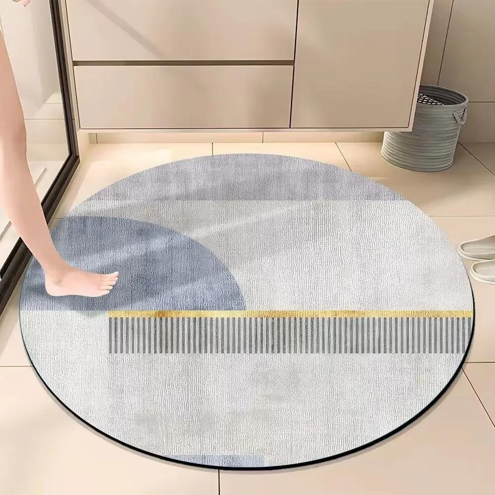 Nordic Light Luxury Round Carpets Modern Living Room Decoration Rugs Large Area Bedroom Decor Bedside Carpet Washroom Floor Mat