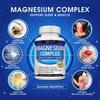 Magnesium Complex Supplement 8 Elemental 1000mg - Taurate, Chelated for Easy Absorption for Bones, Muscle, Recovery, Energy, Vegan Non-GMO 90 Capsules