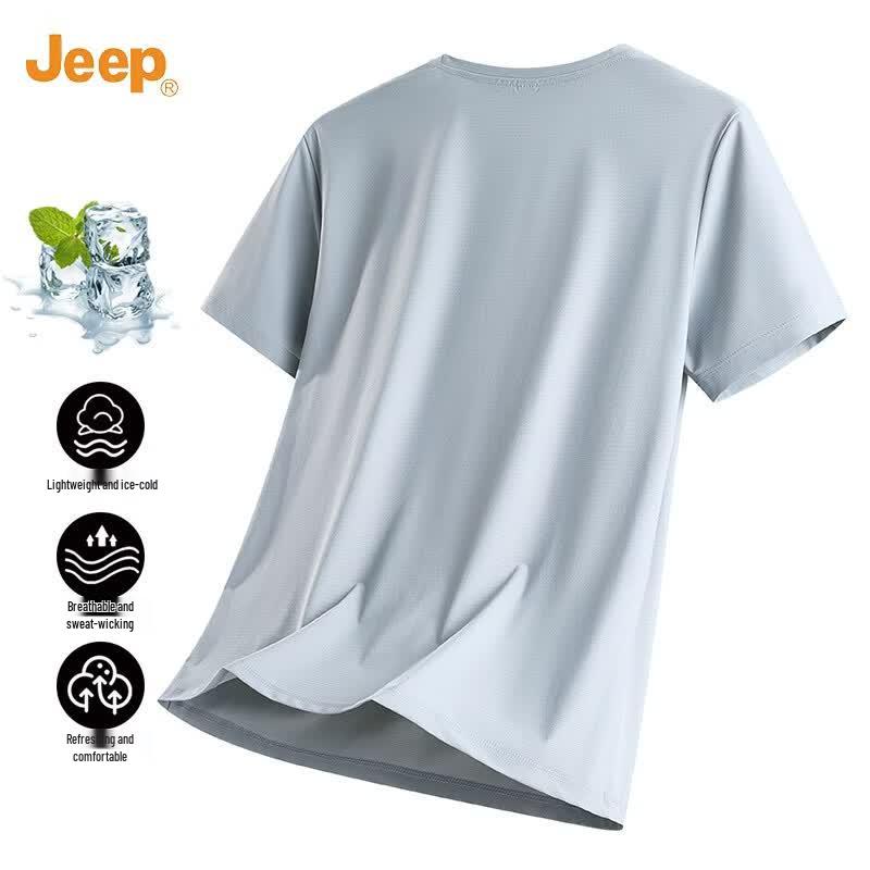 JEEP Men's Ice Silk Quick-Dry Cooling T-Shirt