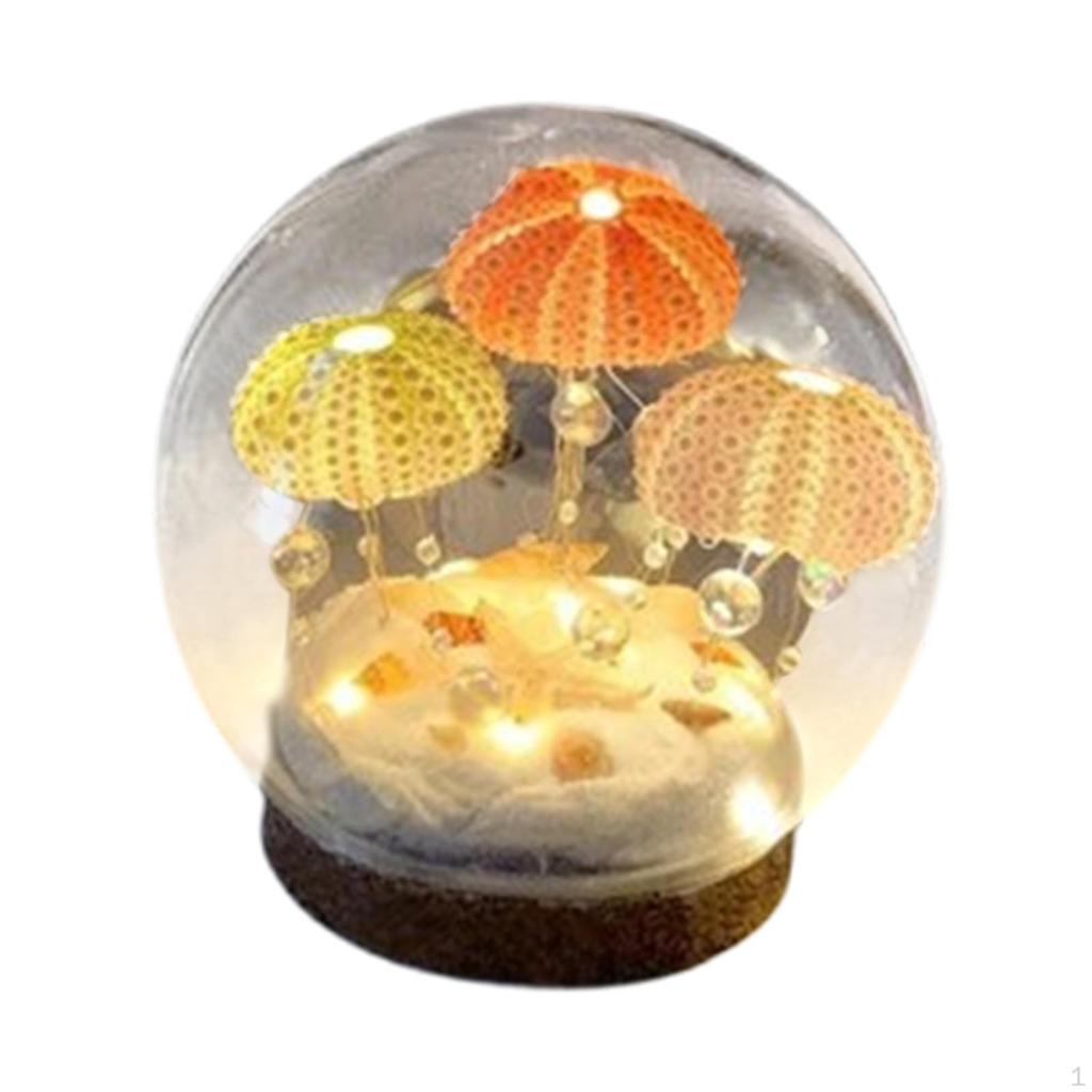 Night Light Bedside Lamp Home Decor Decorative Ornament Jellyfish Desk for Living Room