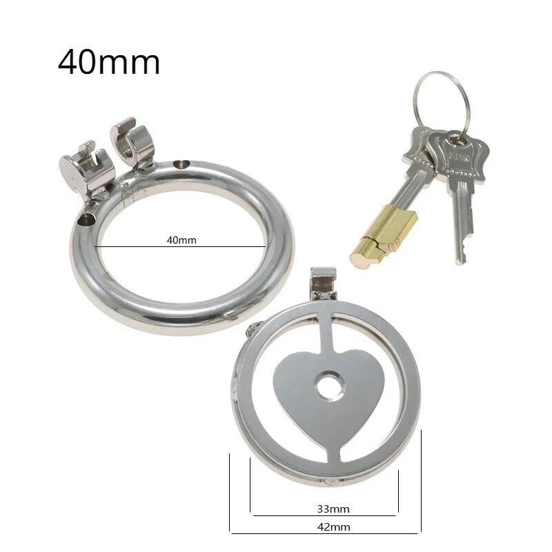 Stainless Steel Chastity Lock CB Lock for Men Penis Cage with Urinary Catheter Gay Slave Cock Ring Sex Toy Ball Stretcher