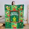 Flannel Blanket Digital Print For Midday Rest Blanket, Christmas Cartoon Air-conditioned Blanket.