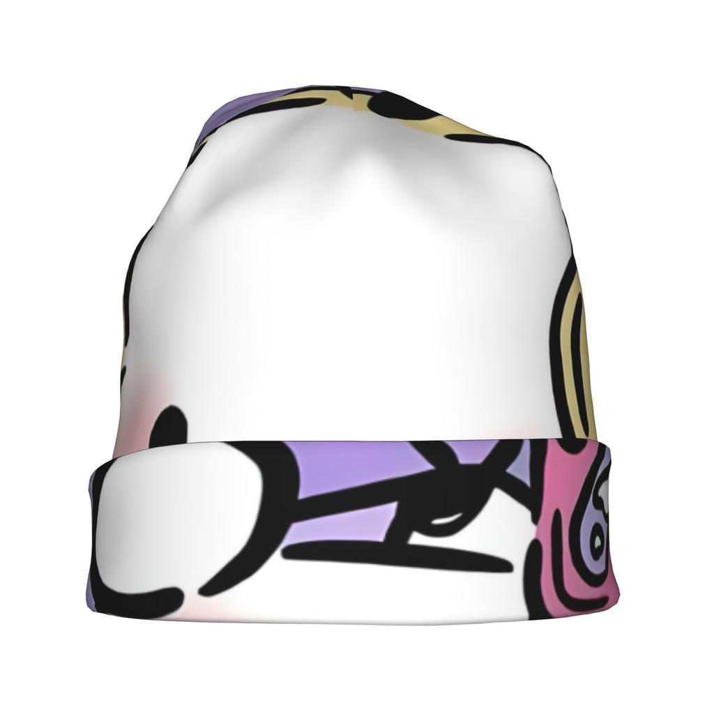 2D Flat Printing Sanrio Pochacco Urban-Inspired Adult Beanie, Perfect for Layered Looks, Morning Coffee Walks, Or Creative Spaces with Artistic Vibes