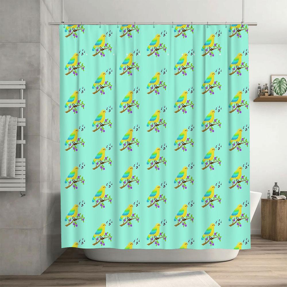 Shower Curtain Botanical Floral Pattern Waterproof Bathroom Decor Vintage Farmhouse Rustic Nature Scenic Backdrop Home Textile