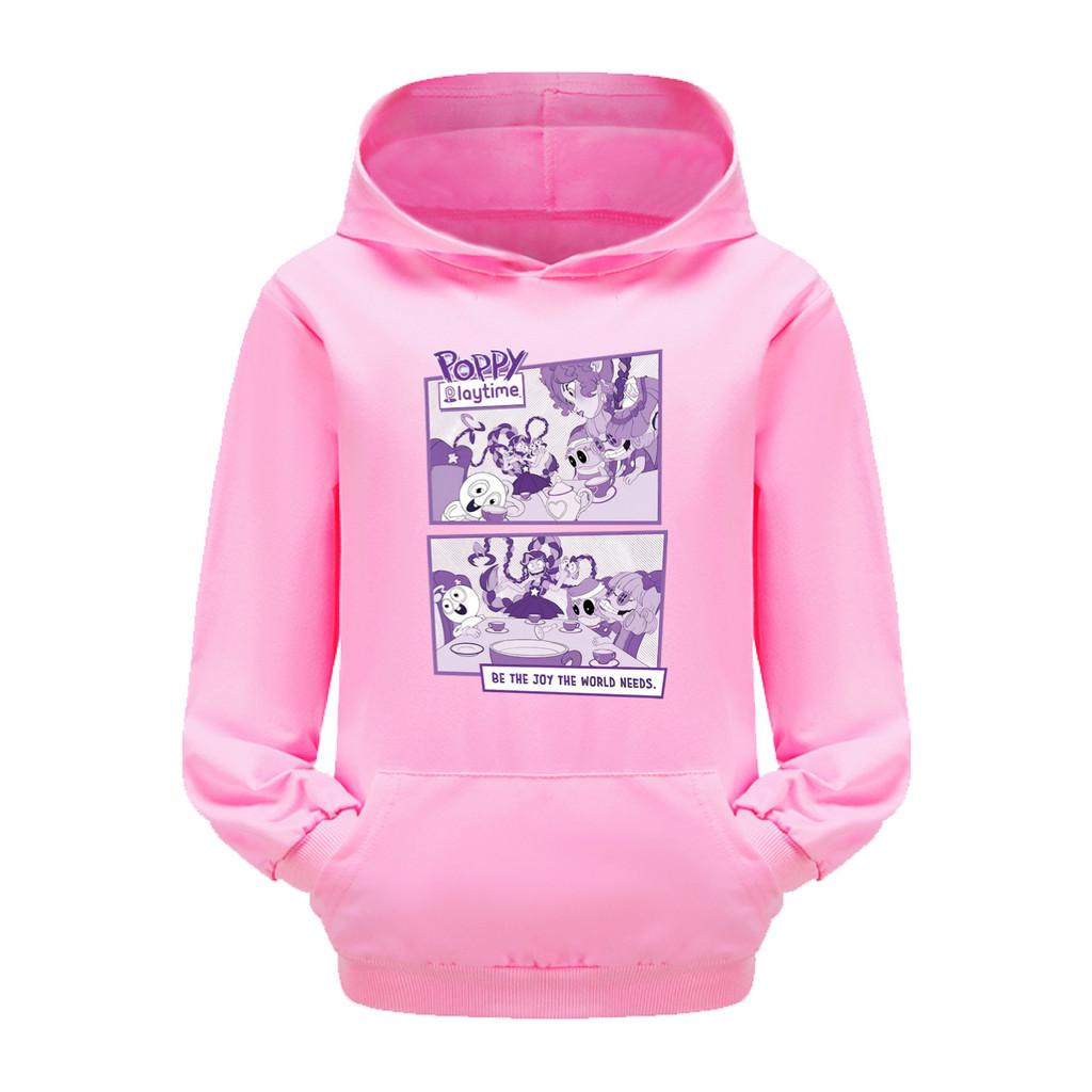 5632 Multi-color Casual Kids Girls Lily Lovebraids with Pocket Long Sleeves Hoodies 110cm розовый