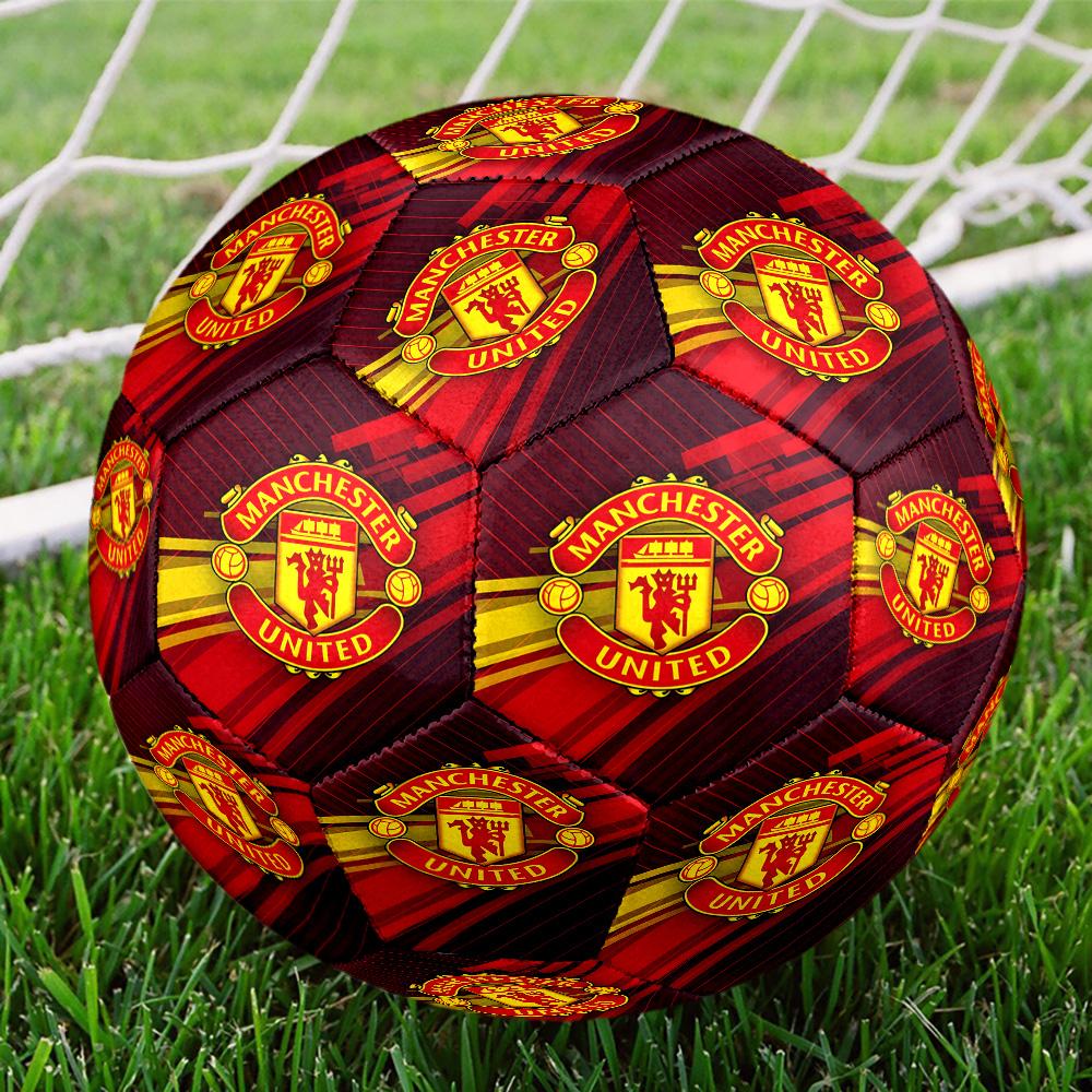 Manchester Crest Size 5 Soccer Ball Machine Sewn Indoor/Outdoor Universal Football Unique Gift for Soccer Lovers Perfect Birthday Christmas Gift Idea